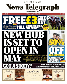 Cover of Ashbourne News Telegraph