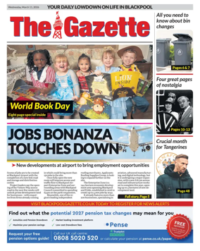 Cover of Blackpool Gazette