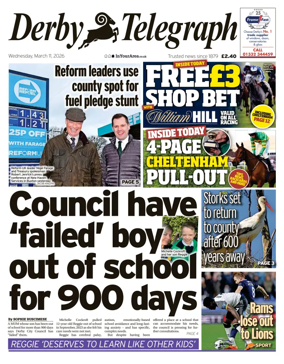 Cover of Derby Telegraph