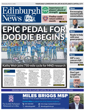 Cover of Edinburgh Evening News
