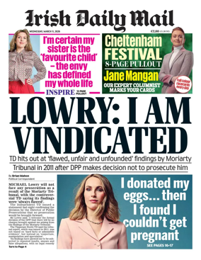 Cover of Irish Daily Mail