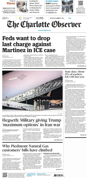 Cover of The Charlotte Observer