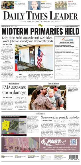 Cover of Daily Times Leader