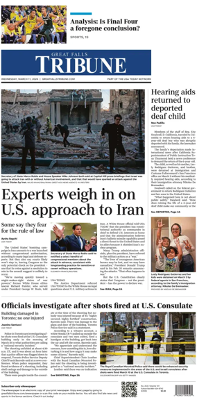 Cover of Great Falls Tribune