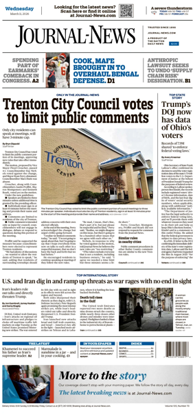 Cover of Hamilton Journal News