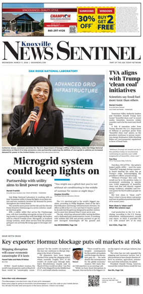 Cover of Knoxville News Sentinel