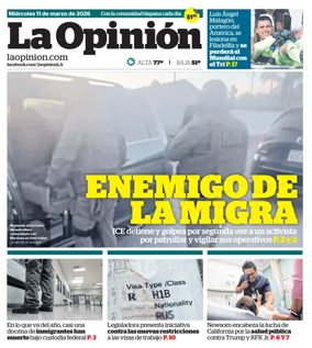 Cover of La Opinion