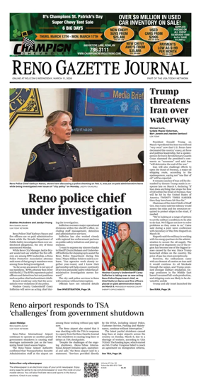 Cover of Reno Gazette Journal