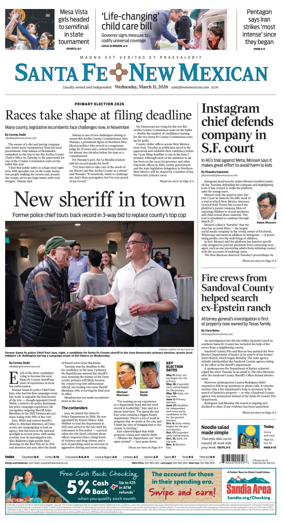 Cover of Santa Fe New Mexican