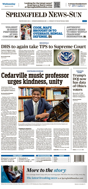 Cover of Springfield News-Sun