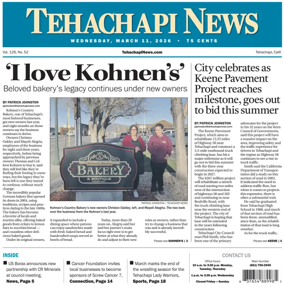 Cover of Tehachapi News