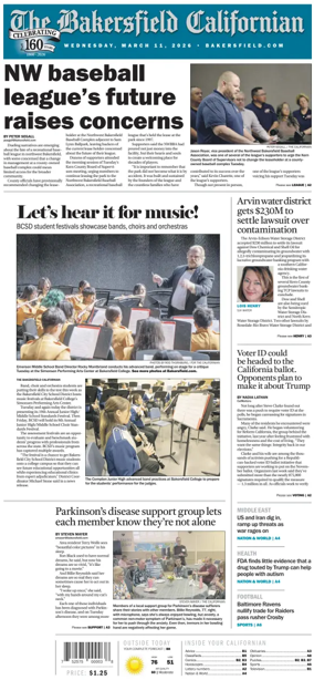 Cover of The Bakersfield Californian