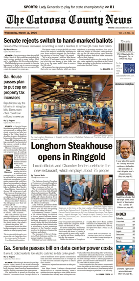 Cover of The Catoosa County News