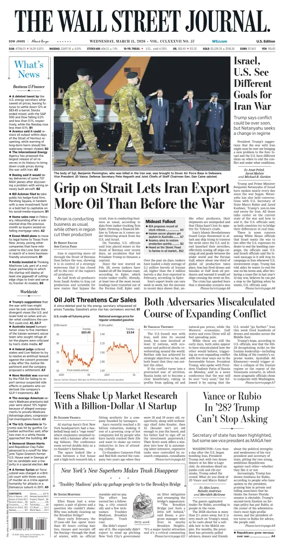 Cover of The Wall Street Journal