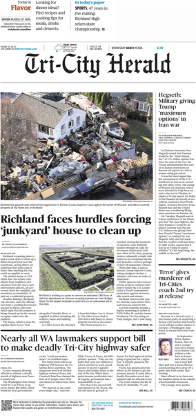 Cover of Tri-City Herald