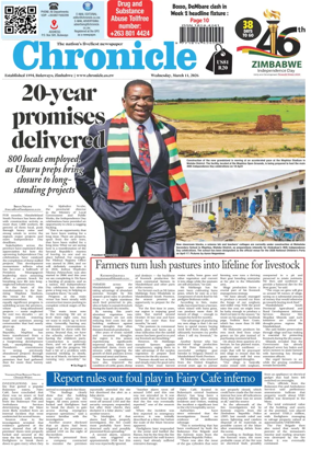 Cover of Chronicle (Zimbabwe)
