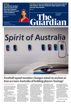 Cover of The Guardian Australia