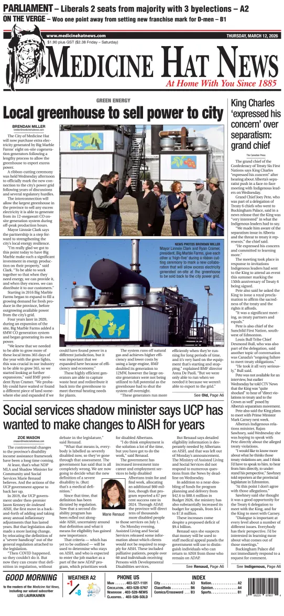 Cover of Medicine Hat News