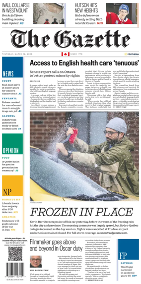 Cover of Montreal Gazette