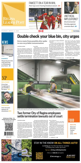 Cover of Regina Leader-Post