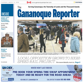 Cover of The Gananoque Reporter