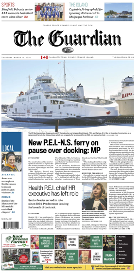 Cover of The Guardian (Charlottetown)