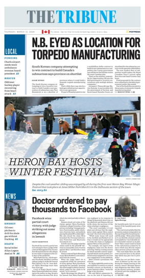 Cover of The Tribune (New Brunswick)