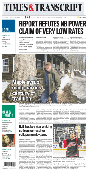 Cover of Times & Transcript