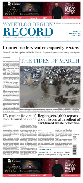 Cover of Waterloo Region Record