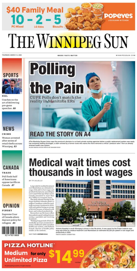Cover of Winnipeg Sun