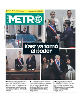 Cover of Publimetro Chile