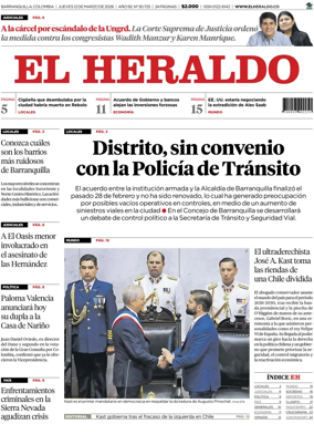 Cover of El Heraldo (Colombia)