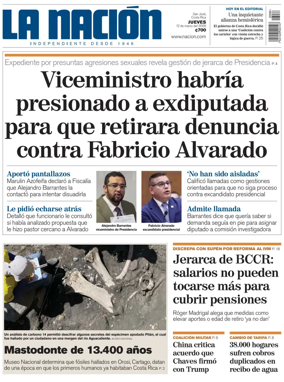 Cover of La Nacion (Costa Rica)