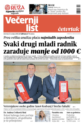 Cover of Vecernji list - Hrvatska
