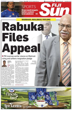 Cover of Fiji Sun