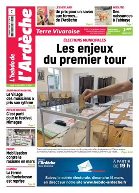 Cover of L'Hebdo de l'Ardeche – edition centre