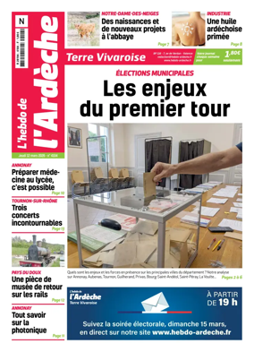 Cover of L'Hebdo de l'Ardeche – edition Nord