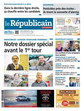 Cover of Le Republicain (Sud-Gironde)