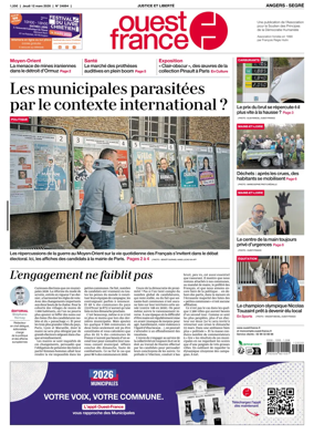 Cover of Ouest France (Angers / Segre)