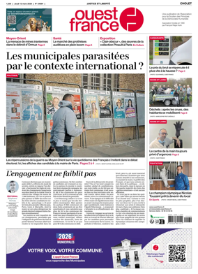 Cover of Ouest France (Cholet)