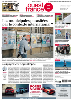 Cover of Ouest France (La Roche-sur-Yon - Fontenay-le-Comte)