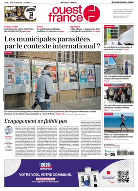 Cover of Ouest France (Les Sables-d'Olonne)