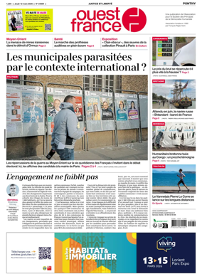 Cover of Ouest France (Pontivy)