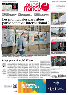 Cover of Ouest-France (Quimperle Concarneau)