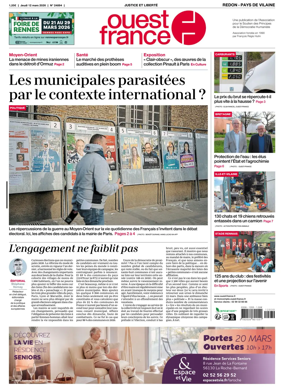 Cover of Ouest France (Redon / Pays de Vilaine)