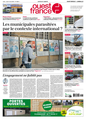 Cover of Ouest-France (Saint-Brieuc Lamballe)