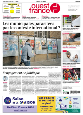 Cover of Ouest France (Sarthe)