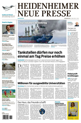 Cover of Heidenheimer Neue Presse