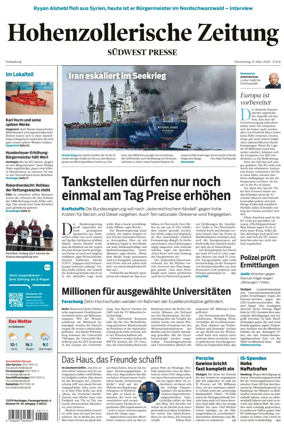 Cover of Hohenzollerische Zeitung