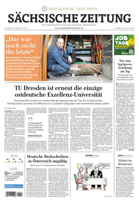 Cover of Sachsische Zeitung (Lobau-Zittau)